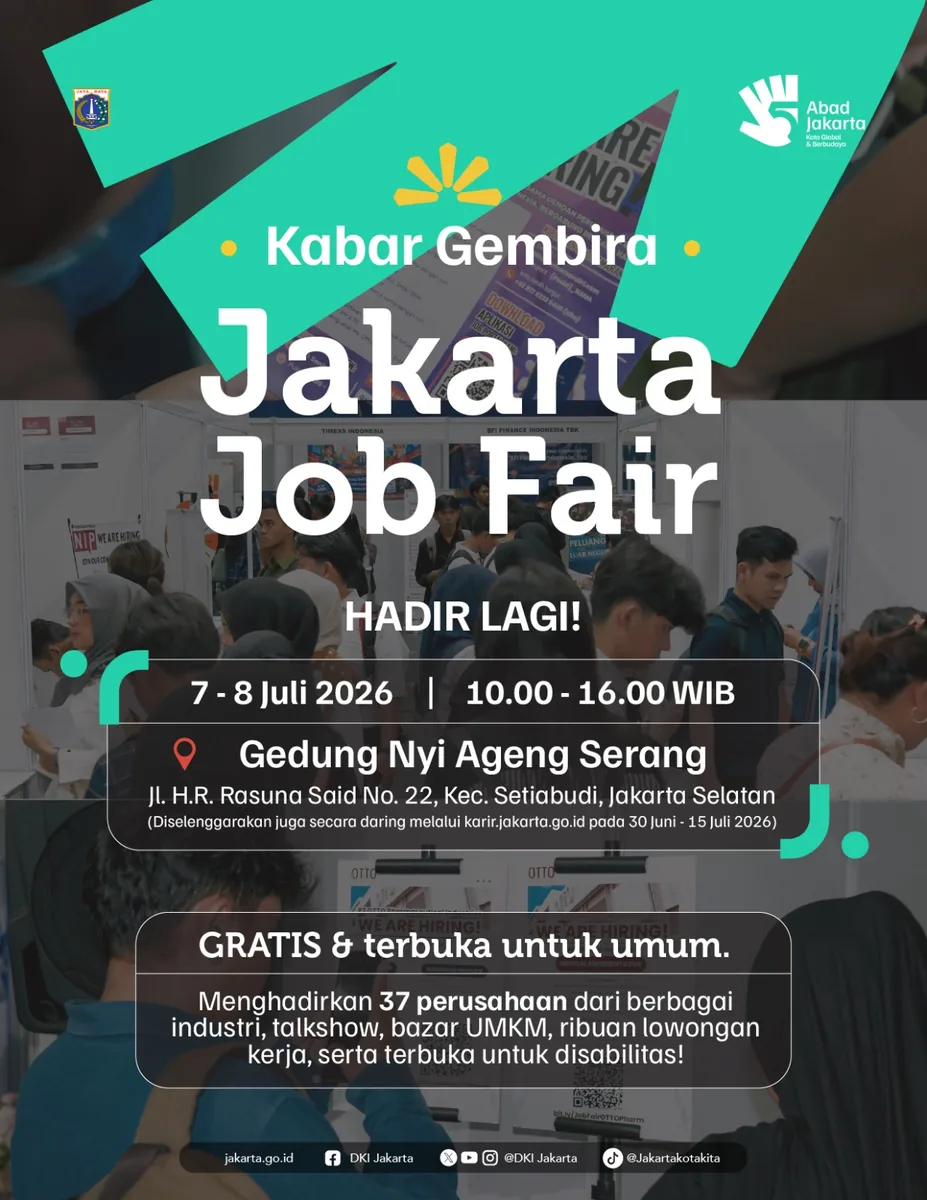 Job Fair Kabupaten Pemalang 2026 (Suku Dinas TKTE Wilayah Kabupaten Pemalang Barat) : 7-8 Juli 2026